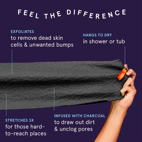 NWT Cleanlogic Detoxify Exfoliating Stretch Cloths, Charcoal Infused - Picture 2 of 9